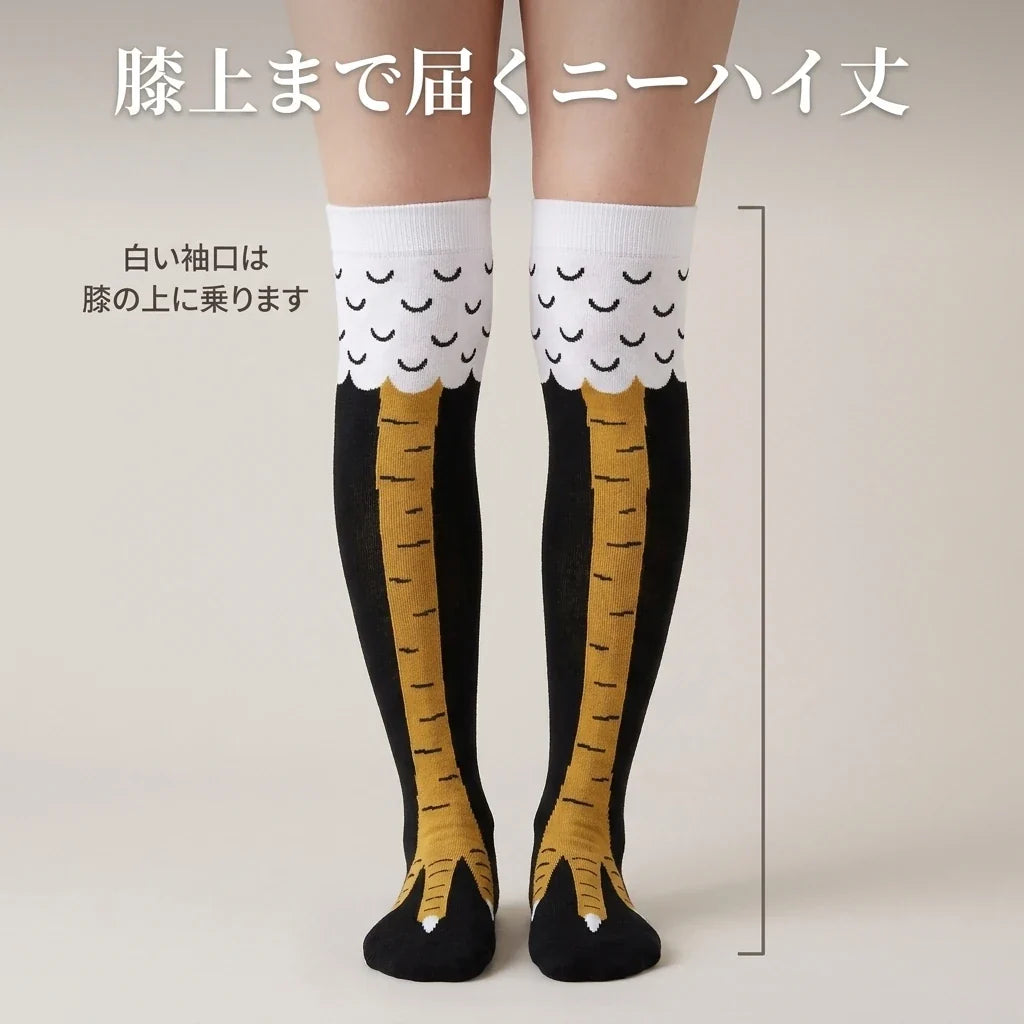 NICOMO にわとり足ニーハイソックス