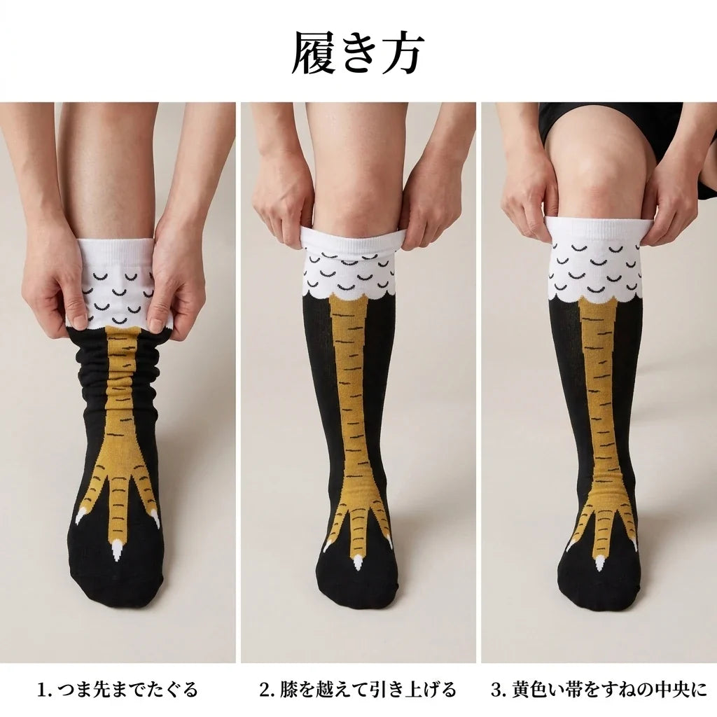 NICOMO にわとり足ニーハイソックス